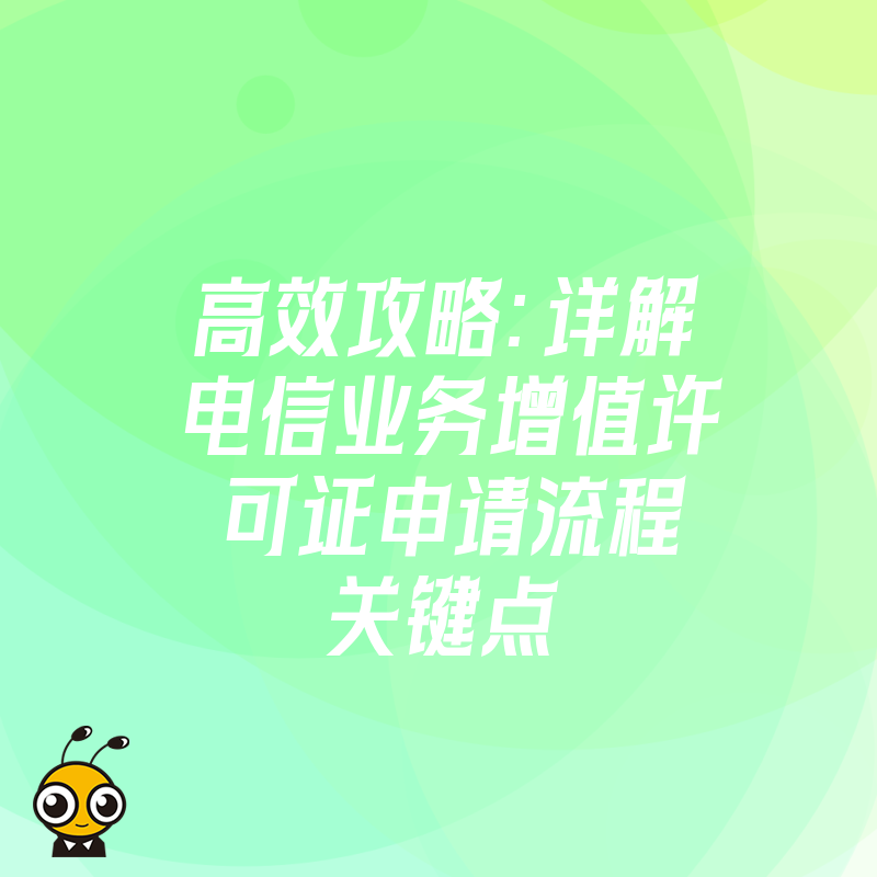 高效攻略：详解电信业务增值许可证申请流程关键点
