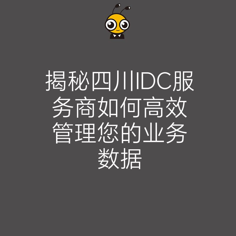 揭秘四川IDC服务商如何高效管理您的业务数据