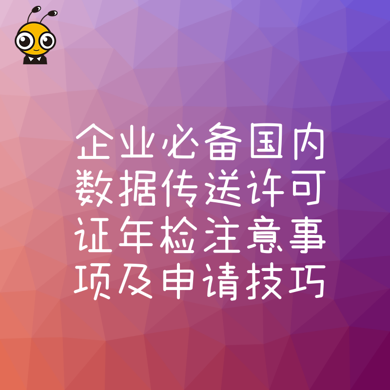 企业必备国内数据传送许可证年检注意事项及申请技巧