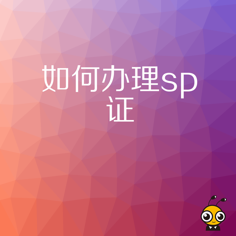 SP证办理流程图