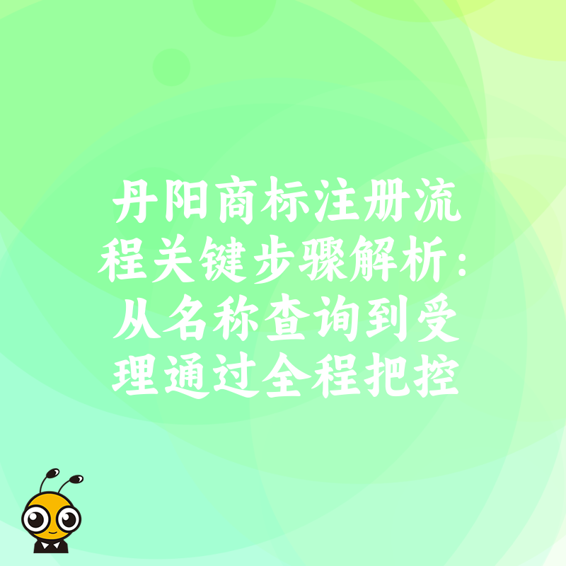丹阳商标注册流程关键步骤解析：从名称查询到受理通过全程把控