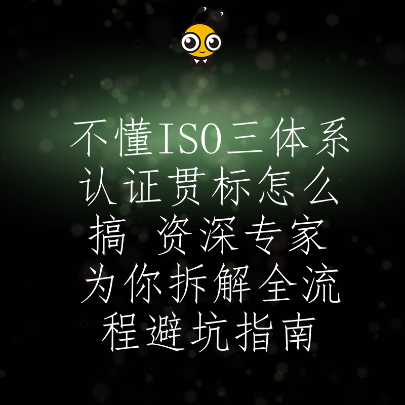 不懂ISO三体系认证贯标怎么搞 资深专家为你拆解全流程避坑指南