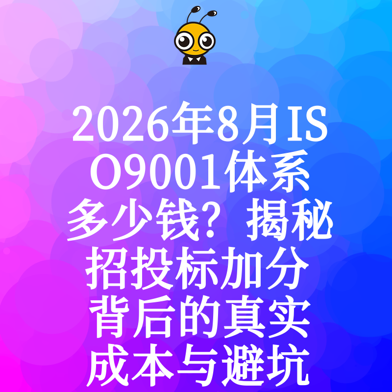 2026年8月ISO9001体系多少钱？揭秘招投标加分背后的真实成本与避坑指南