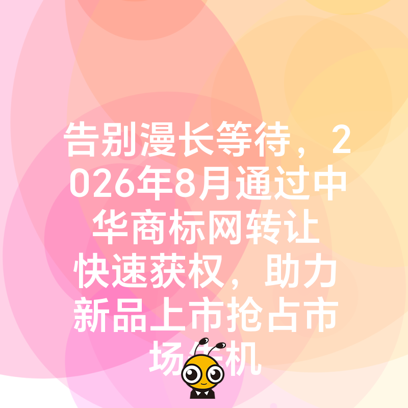 告别漫长等待，2026年8月通过中华商标网转让快速获权，助力新品上市抢占市场先机