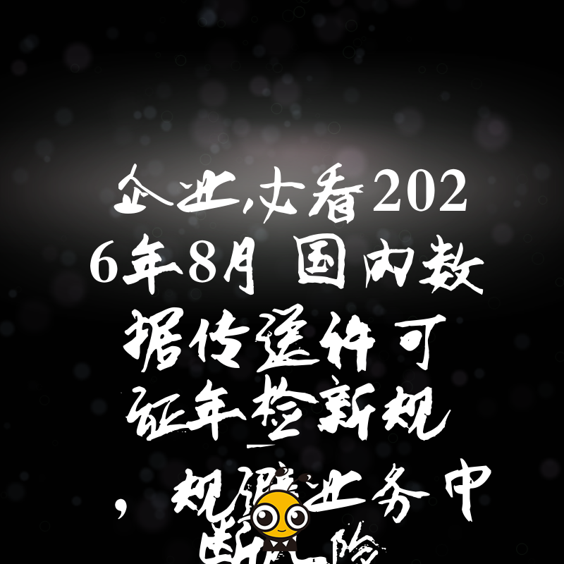 企业必看2026年8月国内数据传送许可证年检新规，规避业务中断风险